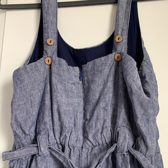 Linen Wide Leg Jumpsuit - Picture 3 of 5